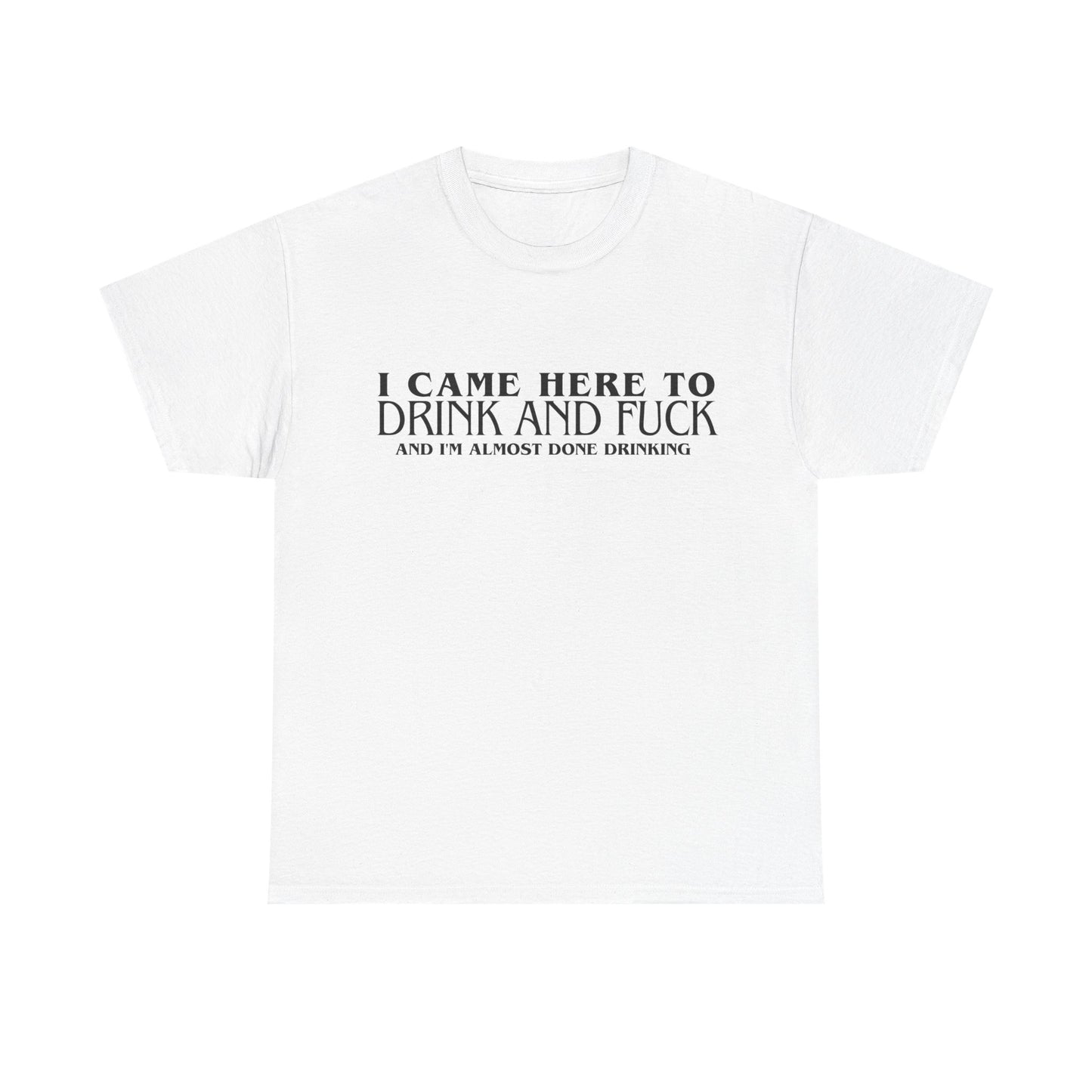 Unisex Heavy Cotton Tee "I came here to drink"
