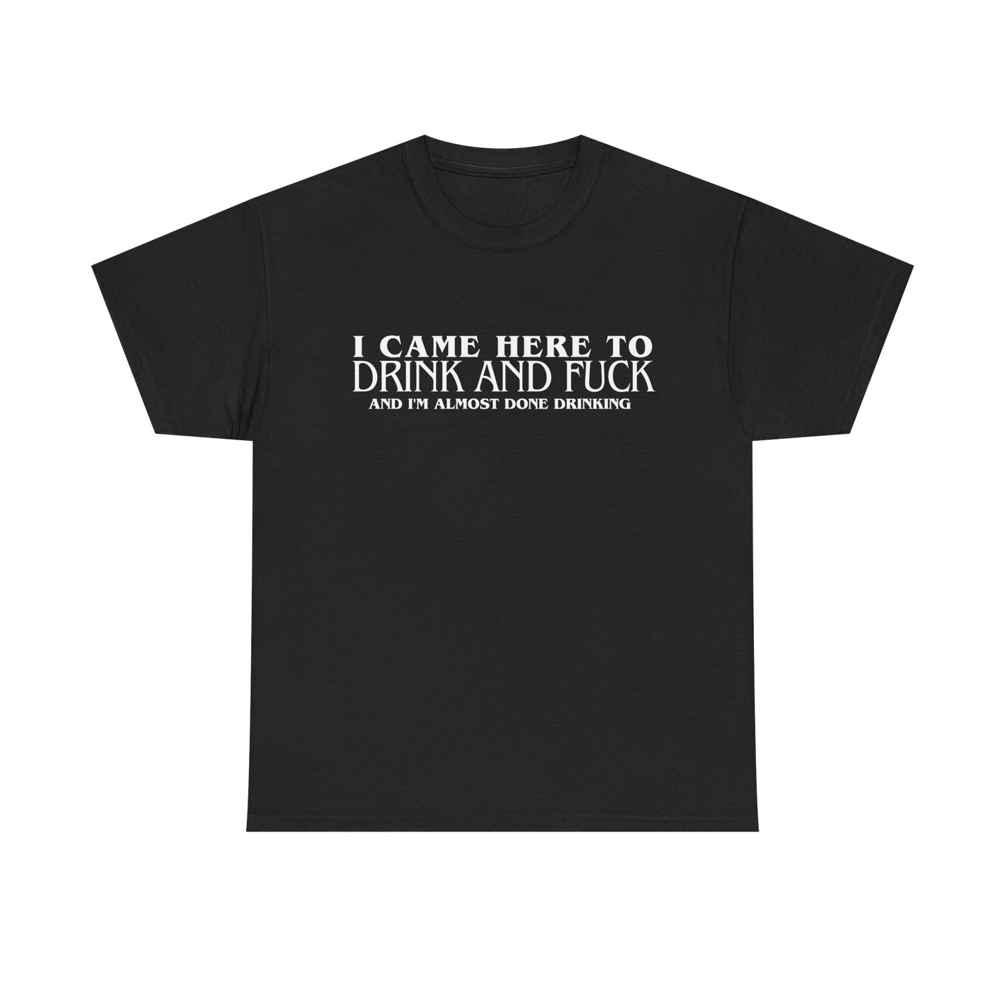 Unisex Heavy Cotton Tee "I came here to drink"