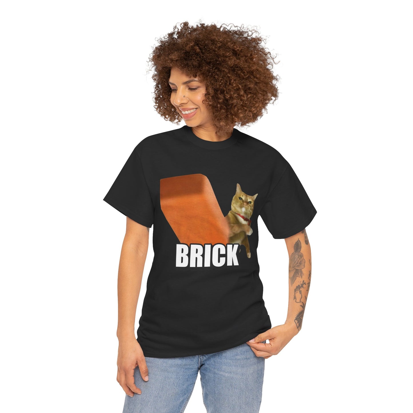 Cat shirt - brick