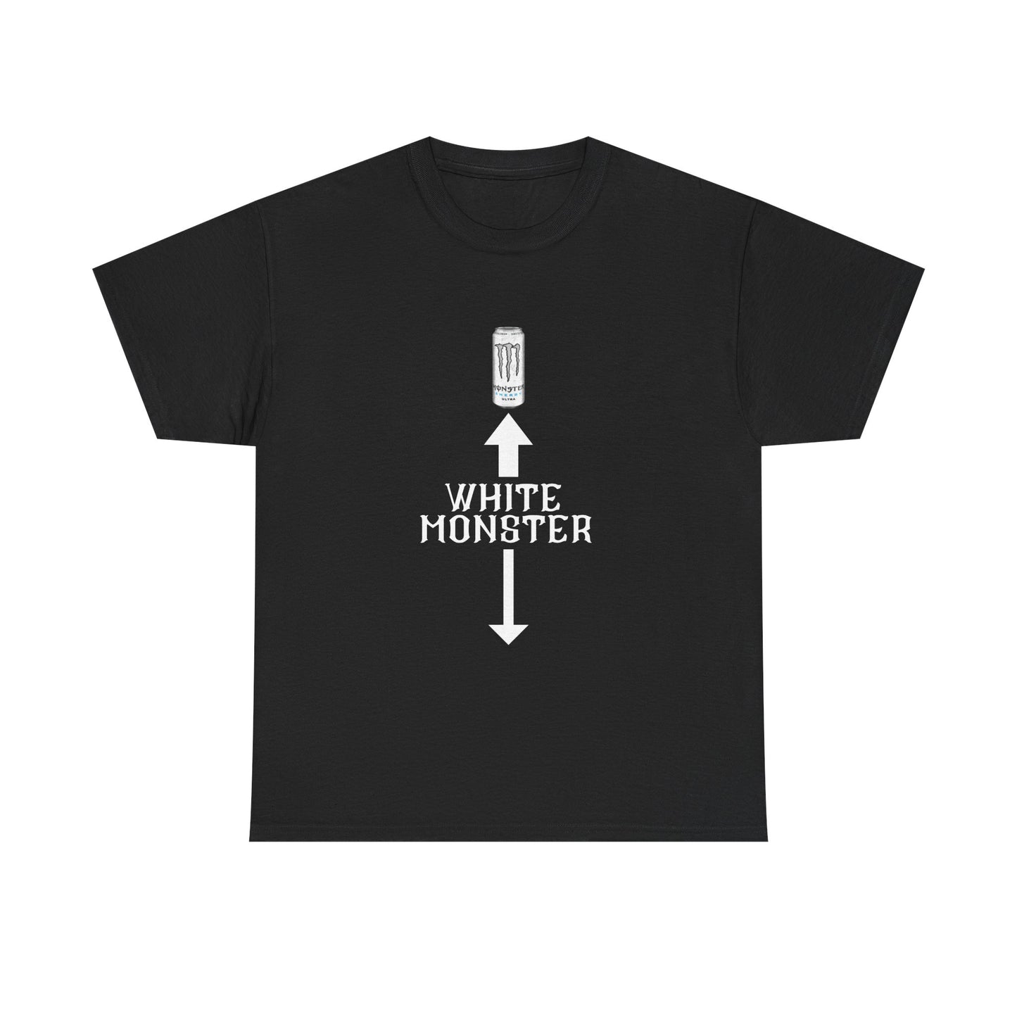 White/Black Monster  energy cotton Tee