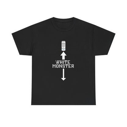 White/Black Monster  energy cotton Tee