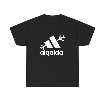 Unisex Heavy Cotton Tee - 911 alqaida Graphic Tee with Airplane Design