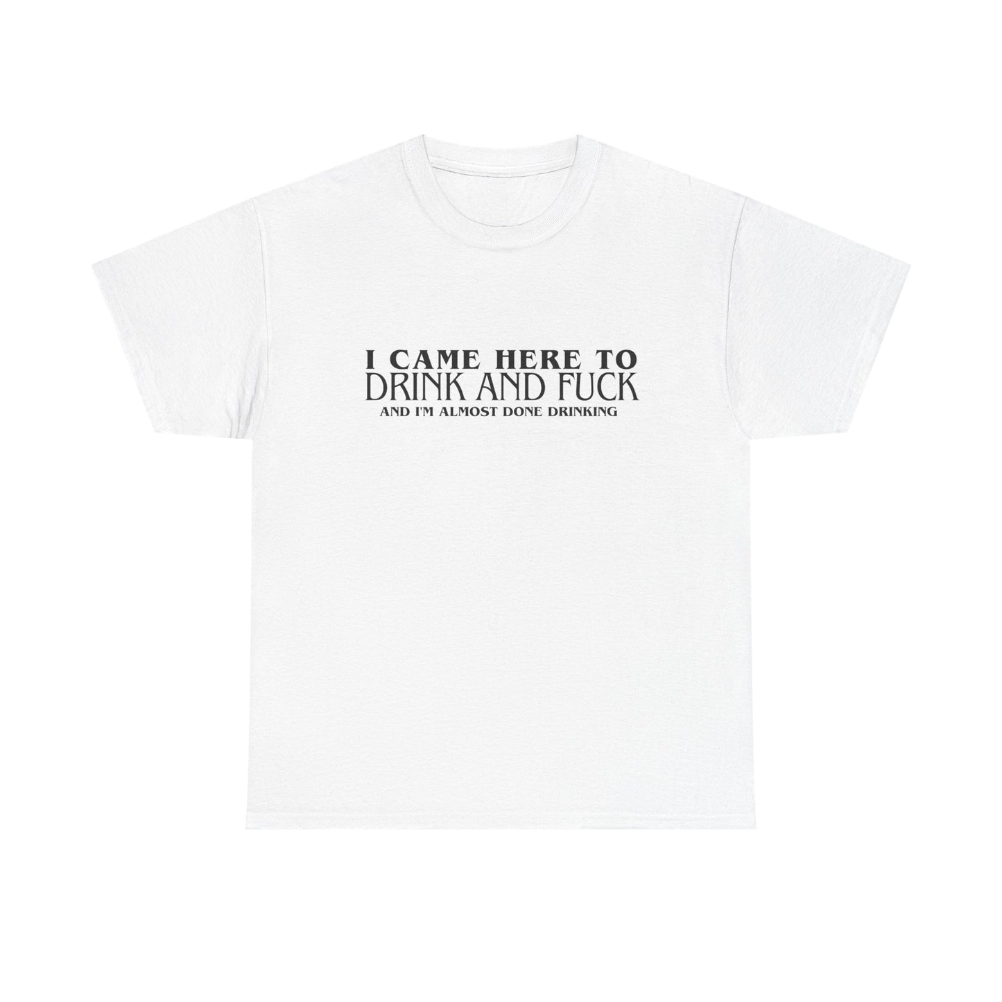 Unisex Heavy Cotton Tee "I came here to drink"