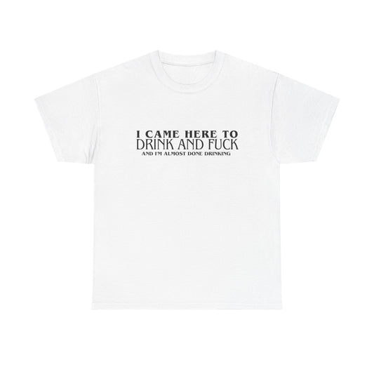 Unisex Heavy Cotton Tee "I came here to drink"