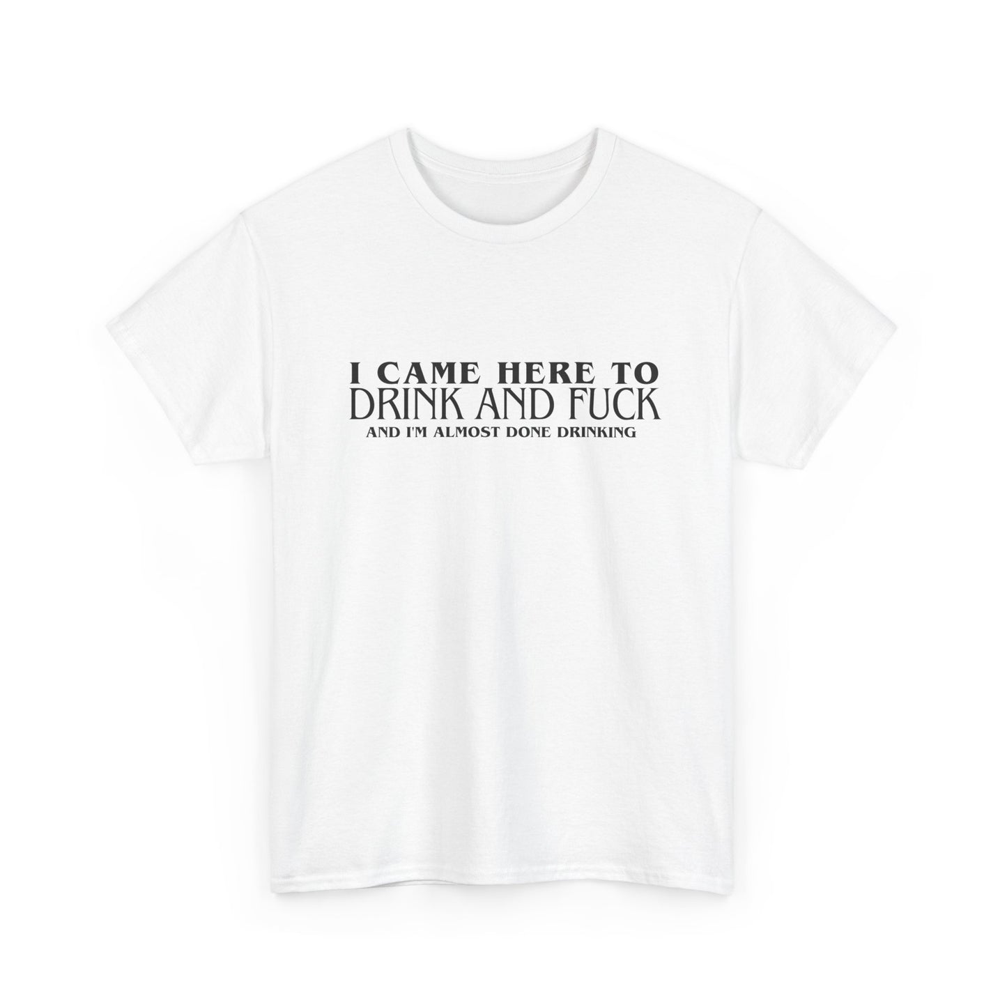 Unisex Heavy Cotton Tee "I came here to drink"