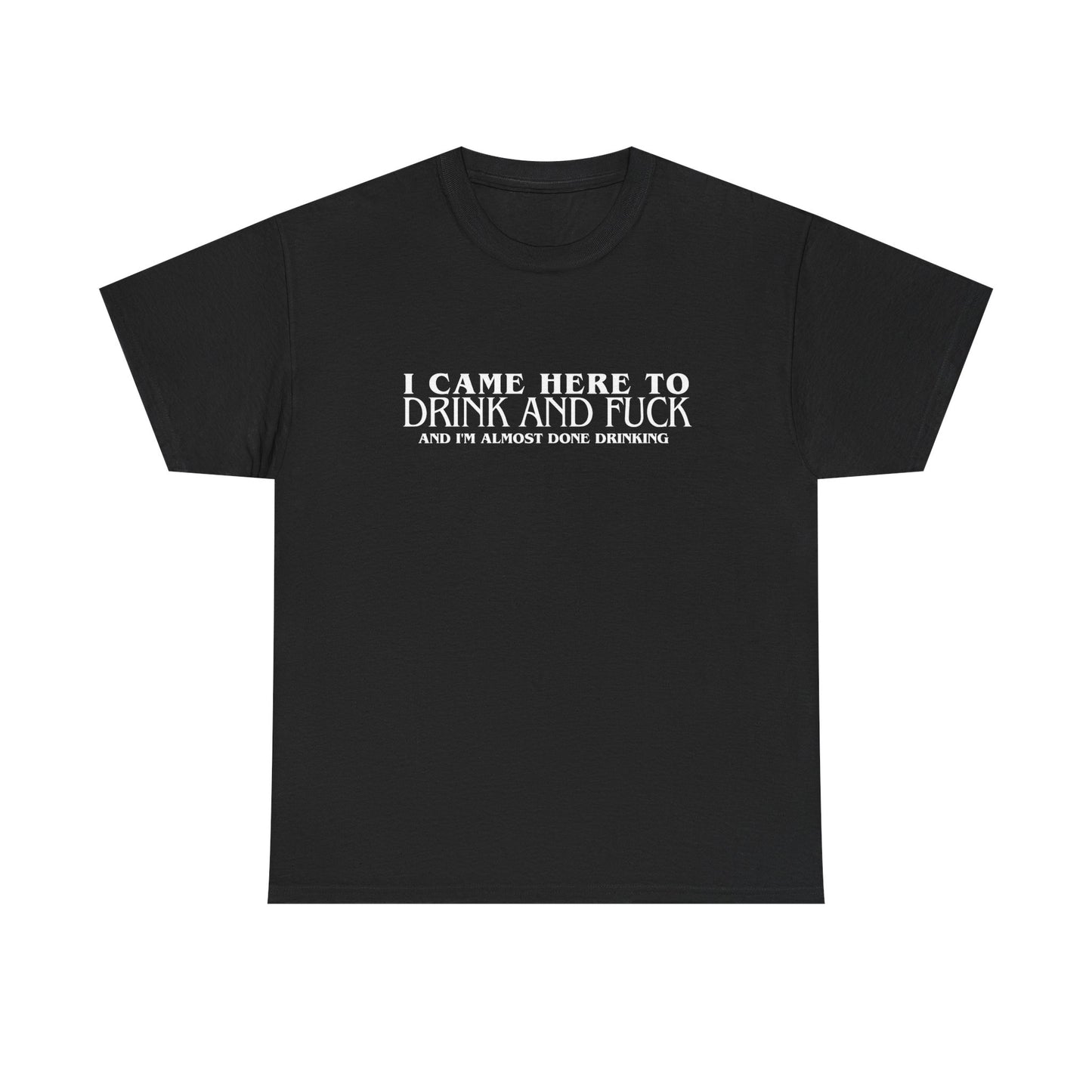 Unisex Heavy Cotton Tee "I came here to drink"
