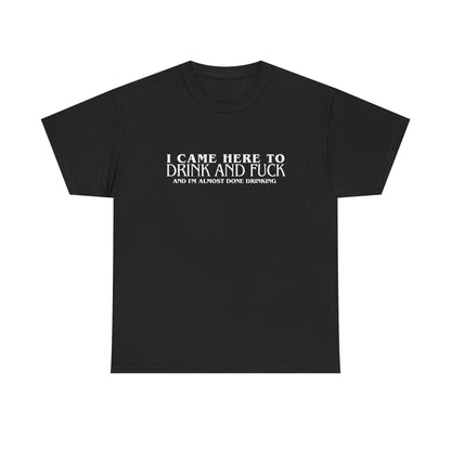 Unisex Heavy Cotton Tee "I came here to drink"
