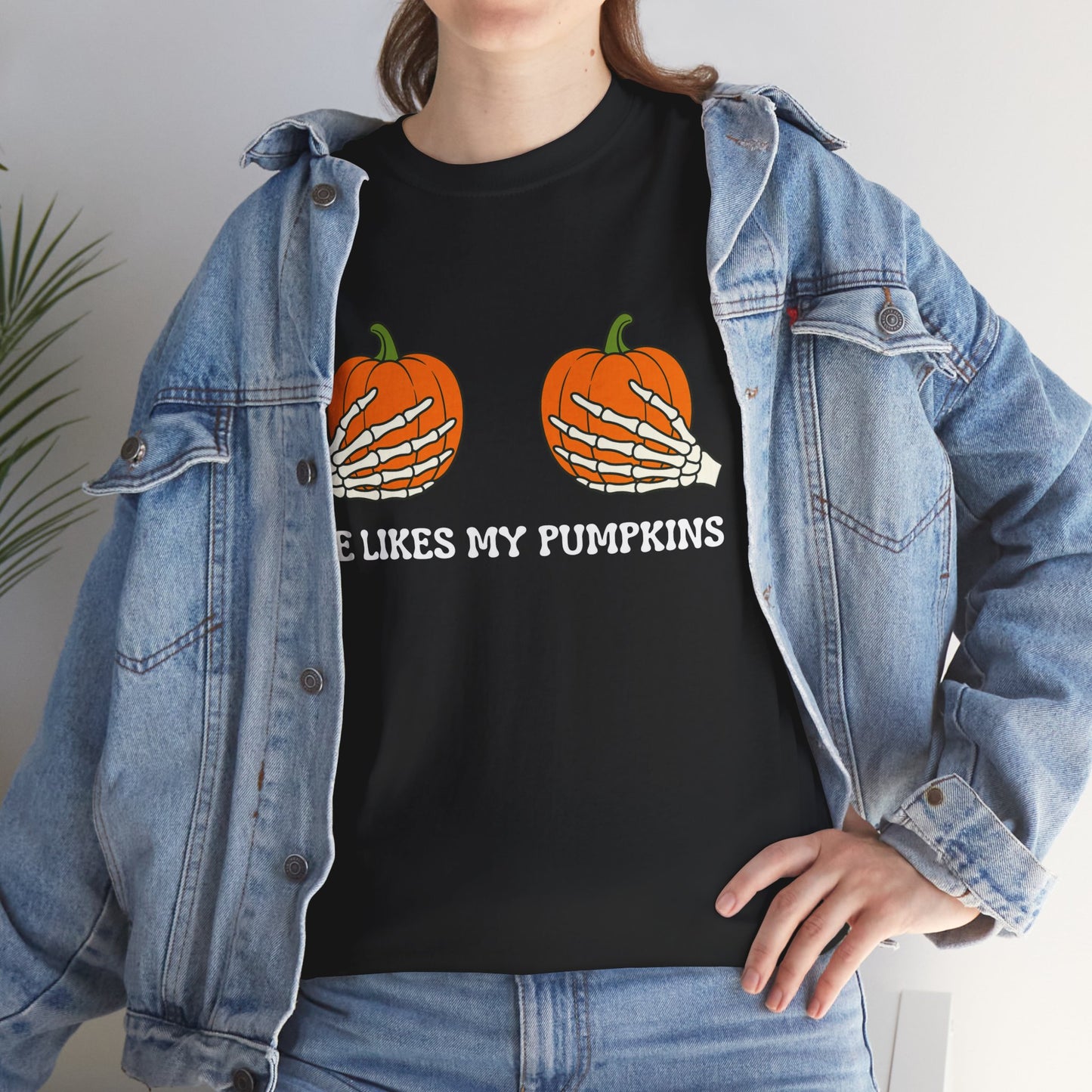 He likes my pumpkins,Halloween