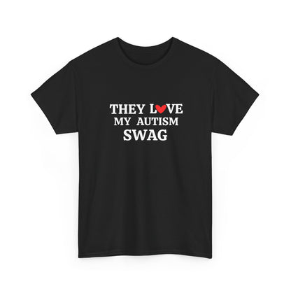 Autism Awareness Unisex Heavy Cotton Tee - They Love My Autism Swag