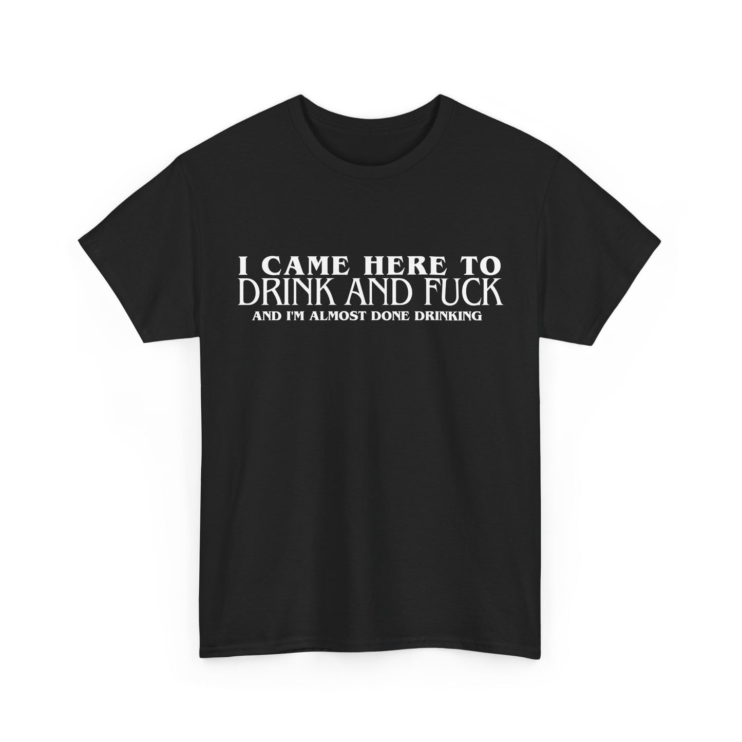 Unisex Heavy Cotton Tee "I came here to drink"