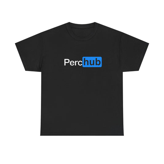 Cool Unisex Heavy Cotton Tee - Funny PercHub Graphic T-Shirt