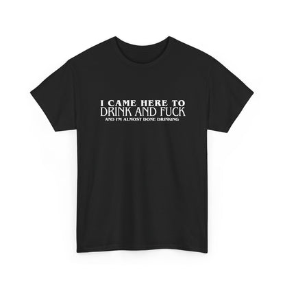 Unisex Heavy Cotton Tee "I came here to drink"