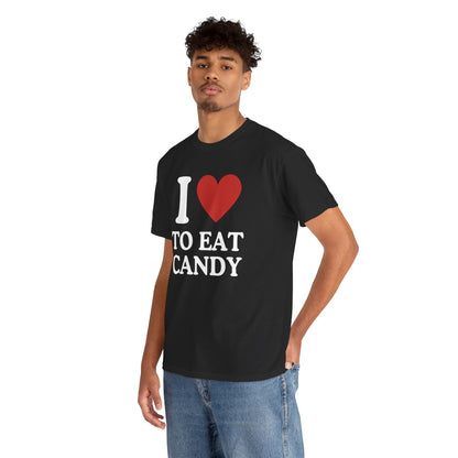 I ❤️ To Eat Candy Unisex Cotton Tee