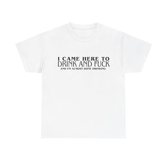 Unisex Heavy Cotton Tee "I came here to drink"