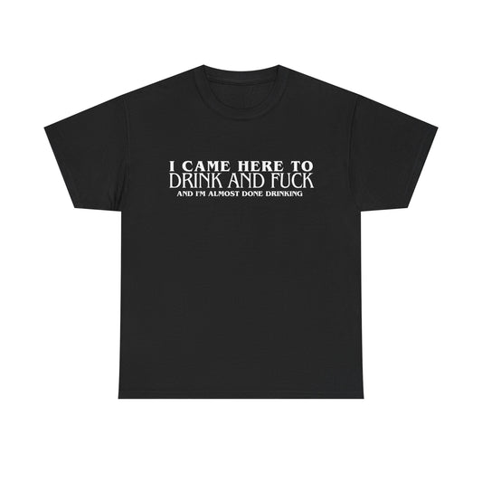 Unisex Heavy Cotton Tee "I came here to drink"