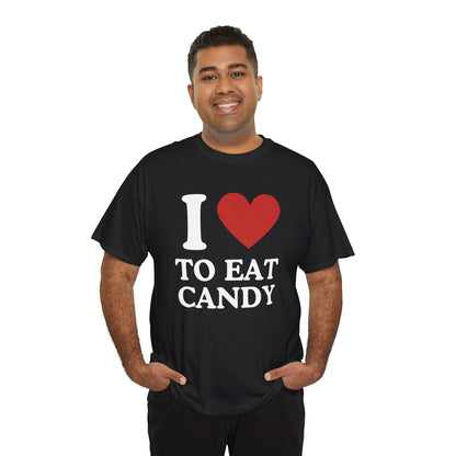 I ❤️ To Eat Candy Unisex Cotton Tee