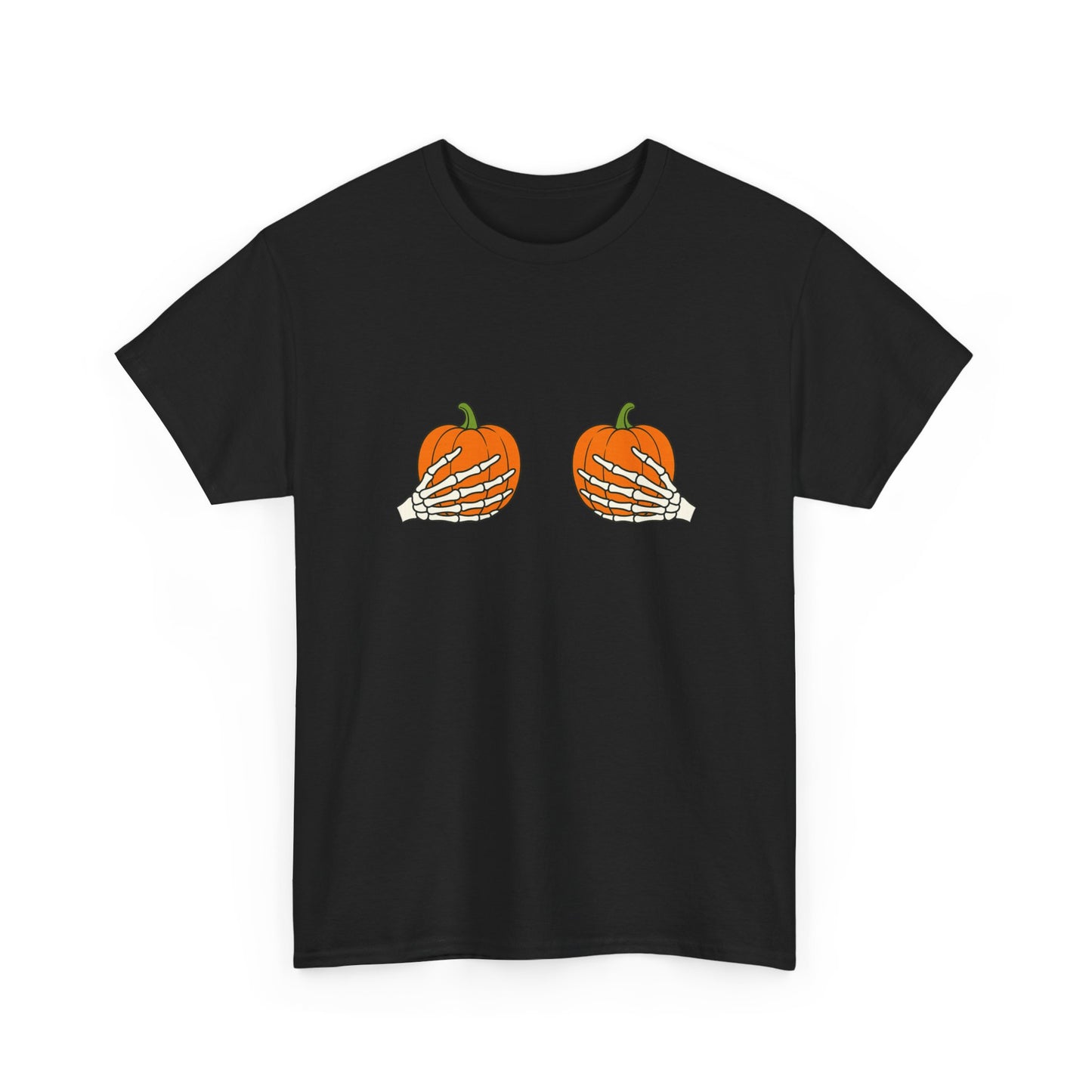 Pumpkin Skeleton Tee: Halloween, Fall Fun, Casual Vibe, Unisex Style, Seasonal Comfort, Unique Gift Idea