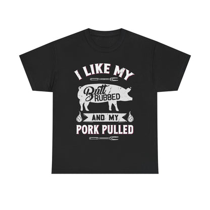 BBQ Lover's Cotton Tee - I Like My Butt Rubbed and My Pork Pulled, Gift for Grill Master, Funny BBQ Shirt, Unisex Cooking Apparel, [...]