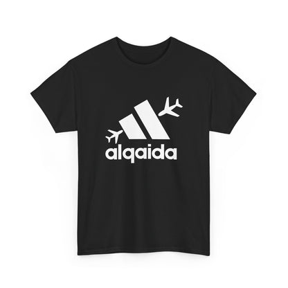 Unisex Heavy Cotton Tee - 911 alqaida Graphic Tee with Airplane Design